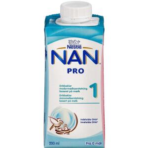Køb NAN Pro 1 drikkeklar 200 ml online hos apotekeren.dk
