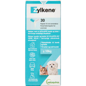 Køb Zylkene Til Hunde Og Katte ≤10 kg Kapsler 30 stk online hos apotekeren.dk