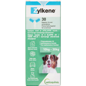 Køb Zylkene Til Hunde 10-30 kg Kapsler 30 stk online hos apotekeren.dk