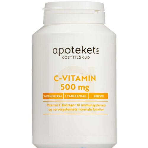 Køb Apotekets C-vitamin tabletter 200 stk. online hos apotekeren.dk