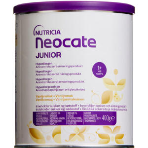 Køb Neocate® Junior vanille smag 400 g online hos apotekeren.dk