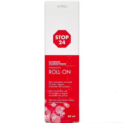 Køb Stop 24 Antiperspirant Roll On 60 ml online hos apotekeren.dk