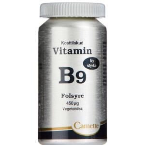 Køb Camette Vitamin B9 - Folsyre 450 mcg 90 stk. online hos apotekeren.dk