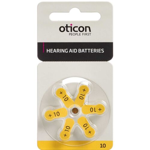 Køb Oticonbatterier til høreapparater - 10 6 stk. online hos apotekeren.dk