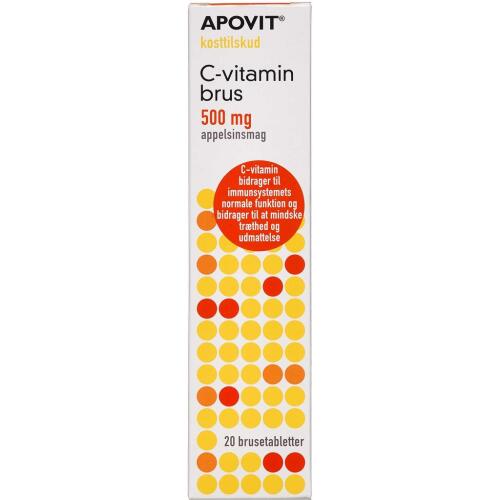 Køb Apovit C-vitamin stærk brus - appelsinsmag 20 stk. online hos apotekeren.dk