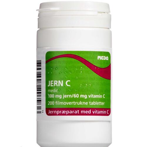 Køb Jern C medic tabletter 200 stk. online hos apotekeren.dk