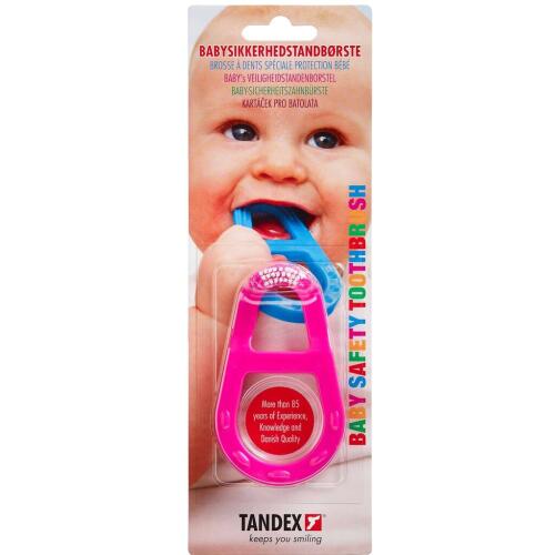 Køb TANDEX Baby Sikkerhedstandbørste -assorteret Farver 1 stk. online hos apotekeren.dk