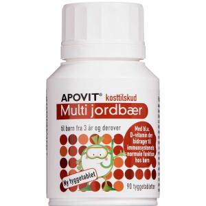 Køb Apovit Multi jordbær 90 stk. online hos apotekeren.dk