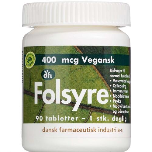 Køb Folsyre 400 mikg 90 stk. online hos apotekeren.dk