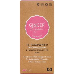 Køb GingerOrganic Tampon med indføringshylster Mini 16 stk. online hos apotekeren.dk