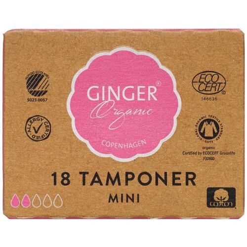Køb GingerOrganic Tampon Mini 18 stk. online hos apotekeren.dk