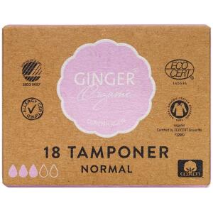 Køb GingerOrganic Tampon Digital Normal 18 stk. online hos apotekeren.dk