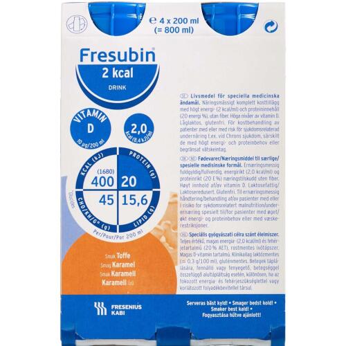Køb Fresubin 2 kcal Drink Karamel 4 x 200 ml online hos apotekeren.dk