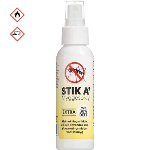 Køb Stik A' myggespray extra 30% DEET 100 ml online hos apotekeren.dk