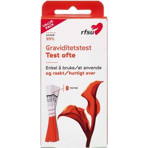 Køb RFSU Graviditetstest, Test Ofte 8 teststave online hos apotekeren.dk