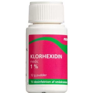 Køb Klorhexidin Pudder 1% 12 g online hos apotekeren.dk