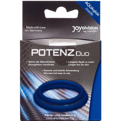 Køb Potenz Duo Penisring medium, blå 2 stk. online hos apotekeren.dk