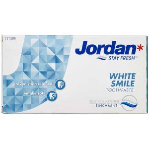 Køb Jordan White Smile tandpasta 2 x 50 ml online hos apotekeren.dk