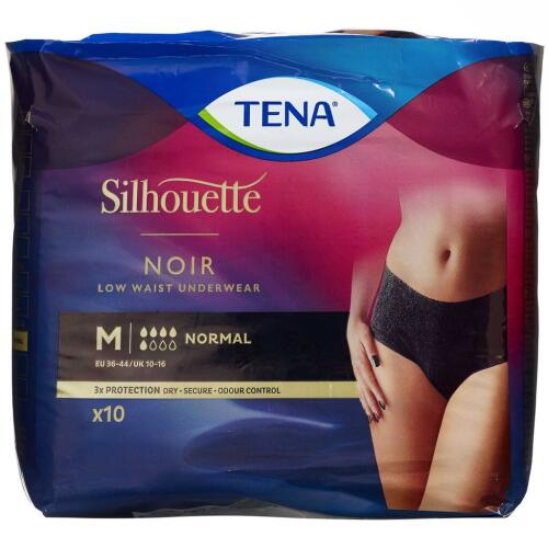 Køb Tena Silhouette Normal sort medium 10 stk. online hos apotekeren.dk