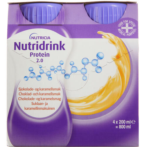 Køb Nutridrink 2.0 Kcal Choko-karamel 4 x 200 ml online hos apotekeren.dk