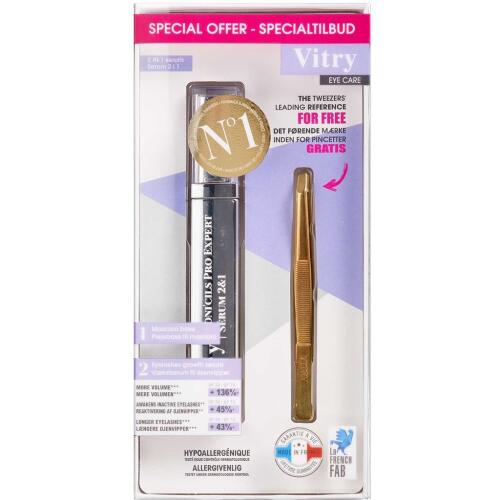 Køb Vitry Toni'Cils Professional Vippeserum + Pincet 11 ml + 1 stk. online hos apotekeren.dk