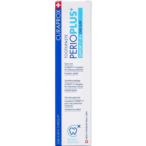 Køb Curaprox Perio Plus Support CHX 0,09 tandpasta 75 ml online hos apotekeren.dk