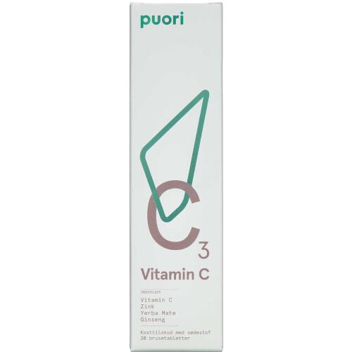 Køb Puori C3 Vitamin Brusetablet 20 stk. online hos apotekeren.dk