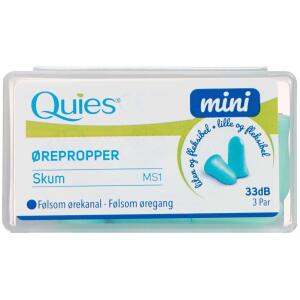 Køb Quies Mini Ørepropper Skum 3 par online hos apotekeren.dk