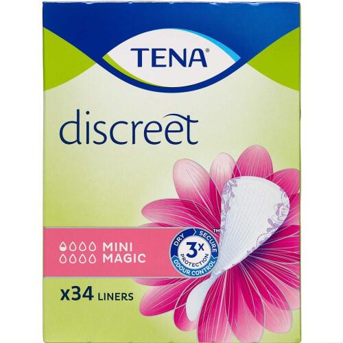 Køb Tena Discreet Mini Magic (trusseindlæg), 34 stk.  online hos apotekeren.dk