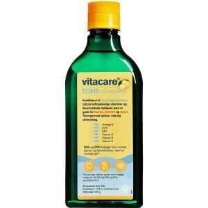 Køb Vitacare Torskelevertran med citrus, flydende, 375 ml. online hos apotekeren.dk