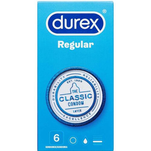 Køb Durex Regular Kondomer 6 stk. online hos apotekeren.dk