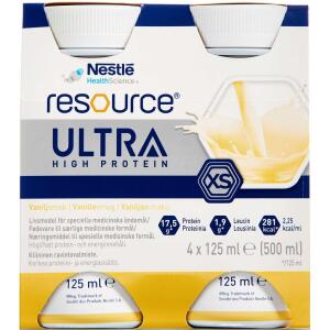 Køb Resource Ultra Vanilje 4 x 125 ml online hos apotekeren.dk