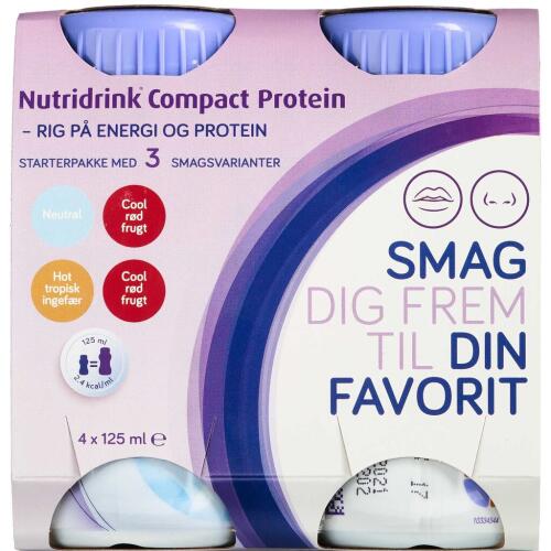 Køb Nutridrink Compact Protein start pakke 4 x 125 ml online hos apotekeren.dk