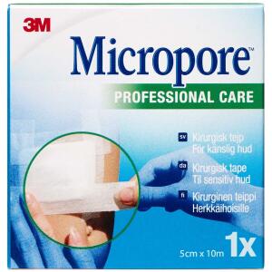 Køb Micropore Sårplaster U/Dispenser 5 cm x 10 m 1 stk. online hos apotekeren.dk