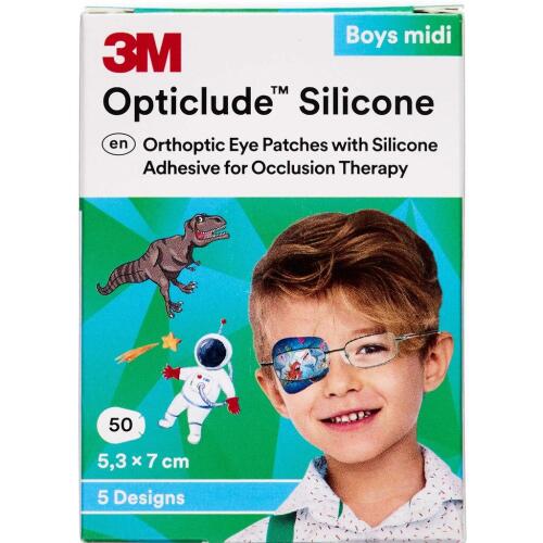 Køb 3M Opticlude Skeleplaster boy medi 5,3x7,0 cm 50 stk. online hos apotekeren.dk