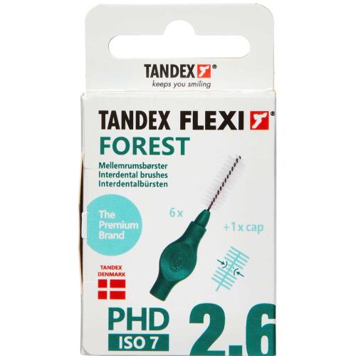 Køb TANDEX FLEXI Mellemrumsbørste - FOREST 6 stk. online hos apotekeren.dk