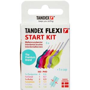 Køb TANDEX FLEXI Mellemrumsbørste - START KIT 6 stk. online hos apotekeren.dk