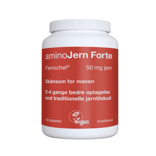 Køb aminoJern Forte 100 stk. online hos apotekeren.dk