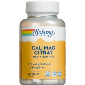 Køb Solaray Cal-Mag Citrat + D-Vitamin 90 stk. online hos apotekeren.dk