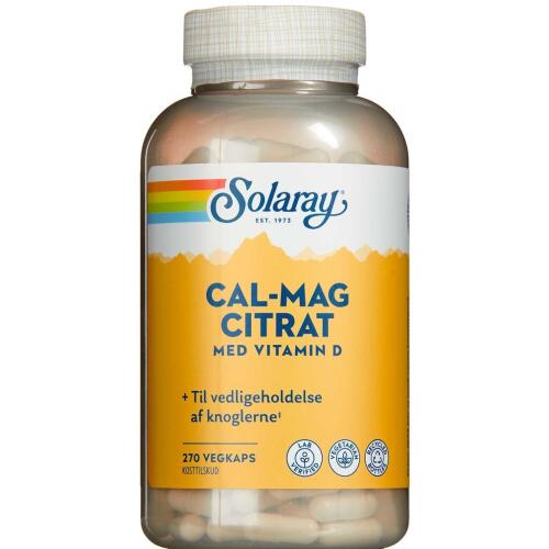 Køb Solaray Cal-Mag Citrat+D 270 stk. online hos apotekeren.dk