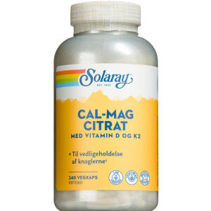 Køb Solaray Cal-Mag Citrat +D +K2 240 stk. online hos apotekeren.dk