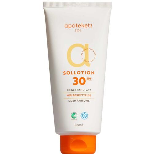 Køb Apotekets Sol Lotion Tube SPF30 300 ml online hos apotekeren.dk