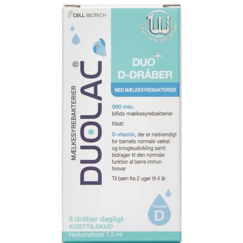 Køb Duolac Duo+ D-Dråber 7,5 ml online hos apotekeren.dk