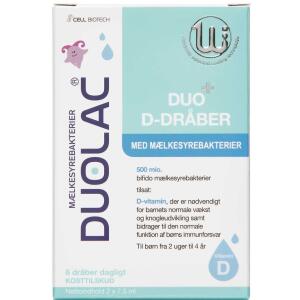 Køb Duolac Duo+ D-Dråber 2x7,5 ml online hos apotekeren.dk