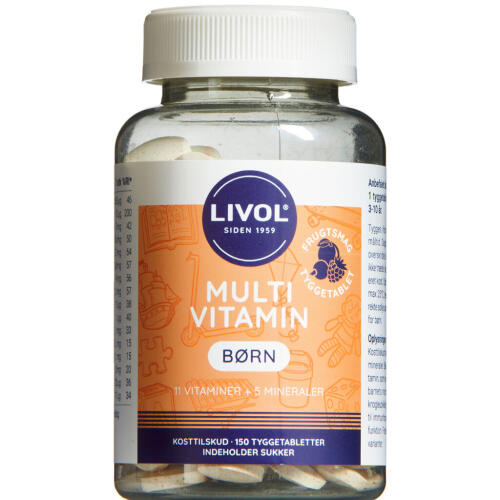 Køb Livol multi vitamin børn frugtsmag 150 stk. online hos apotekeren.dk