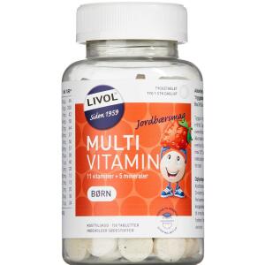 Køb Livol Multi Vitamin Børn Jordbærsmag 150 stk. online hos apotekeren.dk