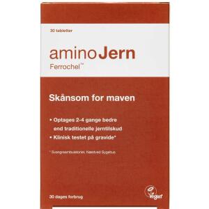 Køb AminoJern Ferrochel 30 stk. online hos apotekeren.dk