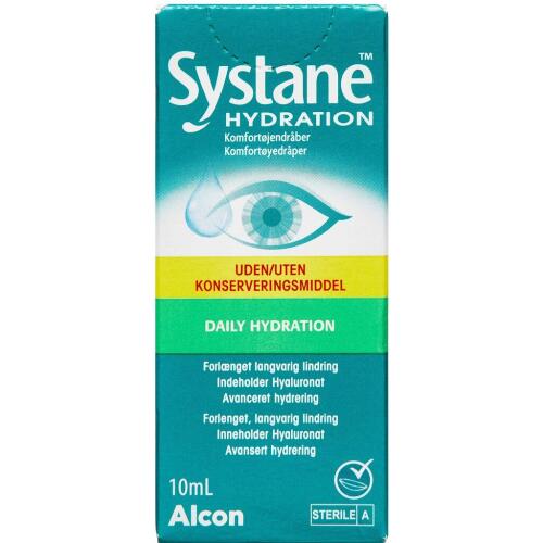 Køb Systane Hydration Komfortøjendråber 10 ml online hos apotekeren.dk