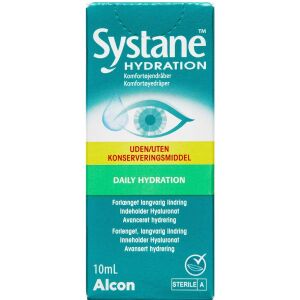 Køb Systane Hydration Komfortøjendråber 10 ml online hos apotekeren.dk
