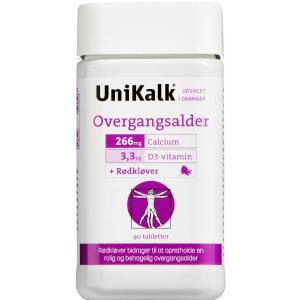 Køb UniKalk Overgangsalder Tabletter 90 stk.  online hos apotekeren.dk